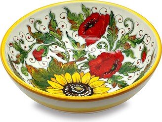 Large Ceramic Bowl - Italian Dinnerware Pasta Bowl Platter Serving Tray Hand Painted Tuscany Pottery Bowls Made in Italy Salad-AN