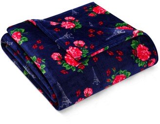 French Floral Passport Blanket, Twin