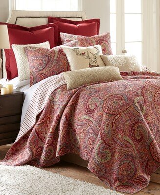 Spruce Paisley Reversible Quilt Set, Full/Queen