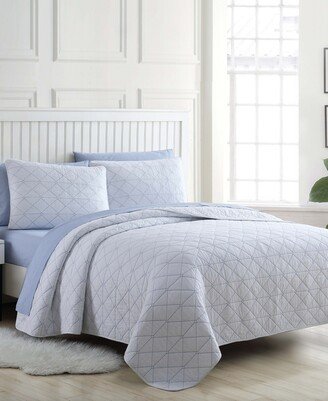 Closeout! Poppy & Fritz Kelsey Solid Twin Quilt Set