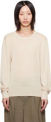 Beige Crewneck Sweater-AB