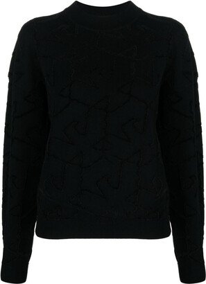 Allover logo crewneck jumper