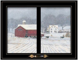 The Home Place by Bonnie Mohr, Ready to hang Framed Print, Black Window-Style Frame, 19 x 15