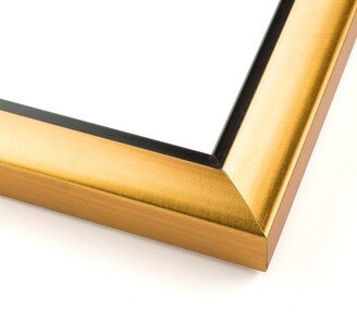 The Frame Shack 11x14 - 11 x 14 Gold With Black Lip Solid Wood Frame with UV Framer's