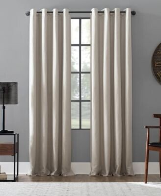 Linen Blend Blackout Grommet Top Curtain Collection