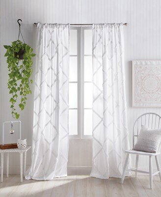 Chenille Lattice 50x84 Backtab Window Panel