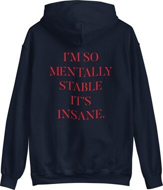 Nus Mentally Stable Hoodie- Blue