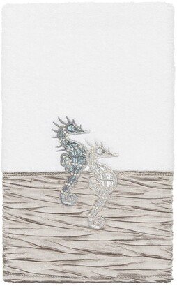 White/Gray Sofia Embellished Hand Towel