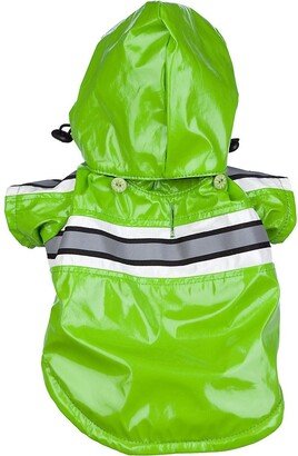 'Reflecta-Glow' Reflective Waterproof Adjustable Dog Raincoat Jacket w/ Removable Hood