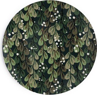 Salad Plates: Mistletoe - Green Salad Plate, Green