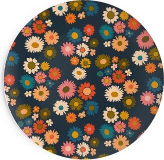 Salad Plates: Painted Daisies - Multi Salad Plate, Multicolor