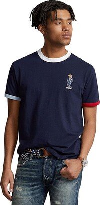 Classic Fit Polo Bear Jersey T-Shirt (Cruise Navy Regatta Bear) Men's Clothing