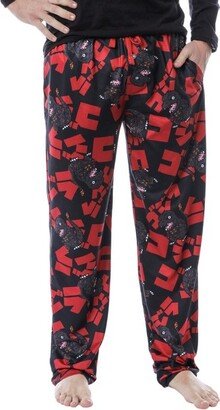 Seven Times Six Godzilla Men' Character And Kanji Script Allover Pattern Pajama Pant (X-Large)