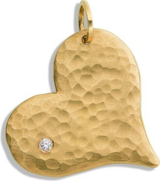 JULEZ BRYANT Lana Large Heart With Diamond Yellow Gold Charm