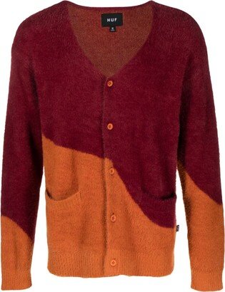 Merged two-tone cardigan