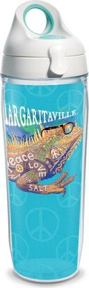 Tervis Margaritaville - Peace Love Salt Made in Usa Double Walled Insulated Tumbler Travel Cup Keeps Drinks Cold & Hot, 24oz Water Bottle, Clear - Ope