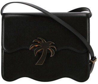 Palm Plaque Foldover Shoulder Bag