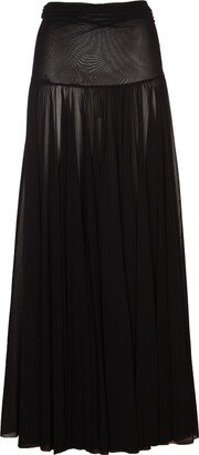 Pleated Maxi Skirt