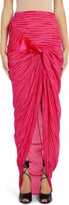 Raschel Space Dye Knotted Maxi Skirt