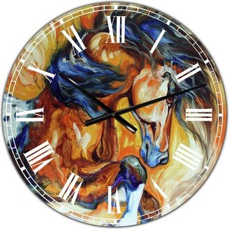 Designart Dance of the Wild One Oversized Cottage Wall Clock - 36