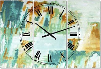 Designart On Your Right Oversized Modern 3 Panels Wall Clock - 38