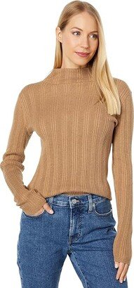 Leaton Mockneck Pullover Sweater (Heather Caramel) Women's Sweater