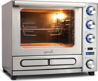 Gemelli Home Oven, Professional Grade Convection Oven with Built-In Rotisserie