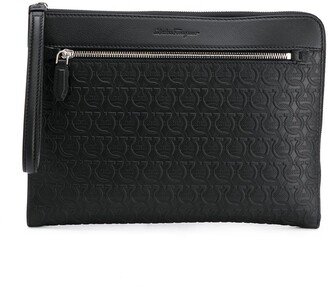 Monogram-Pattern Clutch Bag