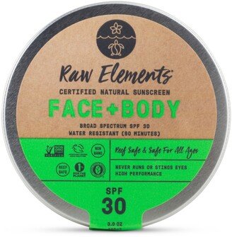 Raw Elements Face + Body Natural Sunscreen Spf 30