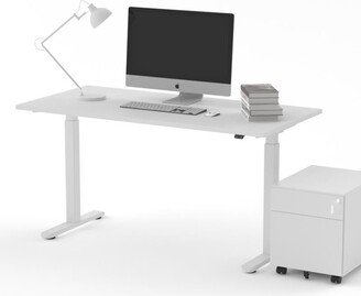 GEROJO Electric Stand up Desk Frame, Dual Motor 2 Stage Height Adjustable Table Legs, Max Capacity 120kg, Desktop not Included