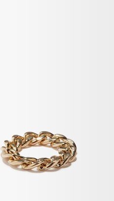 14kt Gold Large Curb-chain Ring