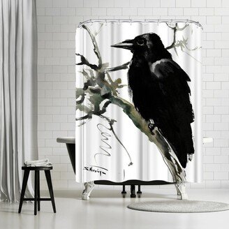 71 x 74 Shower Curtain, Raven 6 by Suren Nersisyan