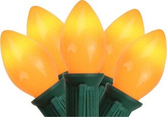 Northlight Set of 25 Opaque Orange C7 Christmas Lights 12 Bulb Spacing - Green Wire