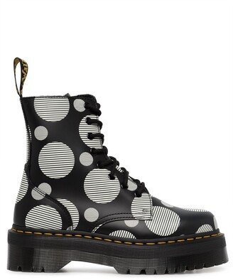 Jadon polka-dot lace-up boots