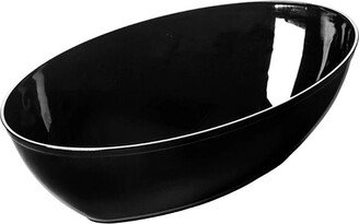 2 qt. Black Oval Plastic Serving Bowls (24 Bowls)