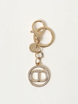 Twinset metal key ring with Oval T