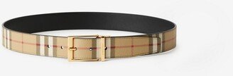 Check and Leather Reversible Belt Size: 115