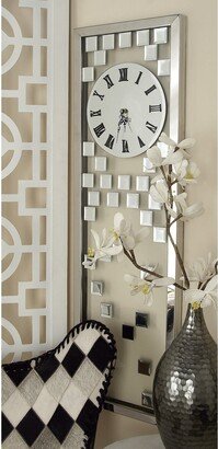 Studio 350 Silver Glass Glam Wall Clock - 13 x 42