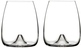 Elegance Set of 2 Fine Crystal Stemless Wine Glasses