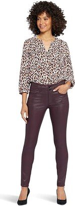 Ami Skinny Hollywood Waistband (Dark Cherry Coated) Women's Casual Pants