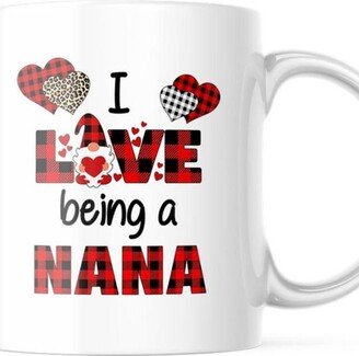 I Love Being A Nana. 11 Ounce Coffee Mug With Cute Gnome. Gift For Grandma M837