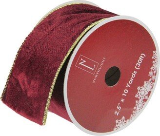 Northlight Red and Gold Wired Christmas Craft Ribbon 2.5