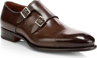 Ira Double Monk Strap Leather Loafers