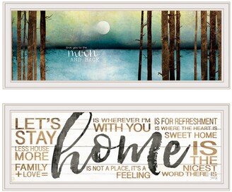 V558-226G Love / Home 2-Piece Vignette by Marla Rae, White Frame, 39