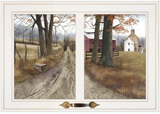 The Road Home by Billy Jacobs, Ready to hang Framed Print, White Window-Style Frame, 21