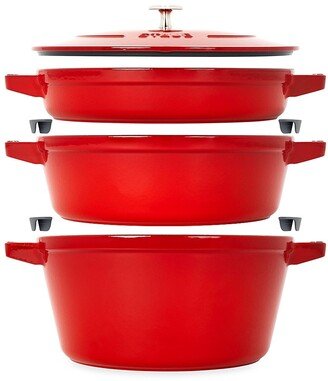 Cast Iron 4-Pc. Stackable Pot Set