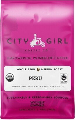 City Girl Coffee Co. City Girl Coffee Organic Peru Café Femenino Medium Roast Whole Bean Coffee - 12oz