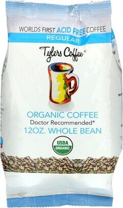 Tylers Coffees Organic Coffee, Whole Bean, Regular, 12 oz