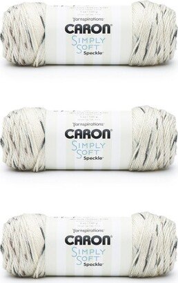 Simply Soft Seashell Speckle Yarn - 3 Pack of 141g/5oz - Acrylic - 4 Medium (Worsted) - 235 Yards - Knitting/Crochet