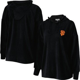Women's Touch Black San Francisco Giants End Line Pullover Hoodie